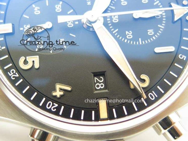 MIROTIME 0216 Pilot Chrono SS IW387808 CF3 ZF 1:1 Best Edition On Brown Leather Strap A Soft 7328